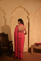 Pre-Draped Hand Embroidered Halter Neck Saree
