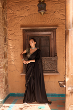 Black Saree Set