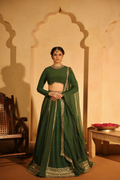 Dual Kali Lehenga With Blouse & Dupatta