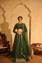 Dual Kali Lehenga With Blouse & Dupatta