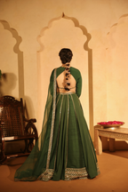 Dual Kali Lehenga With Blouse & Dupatta