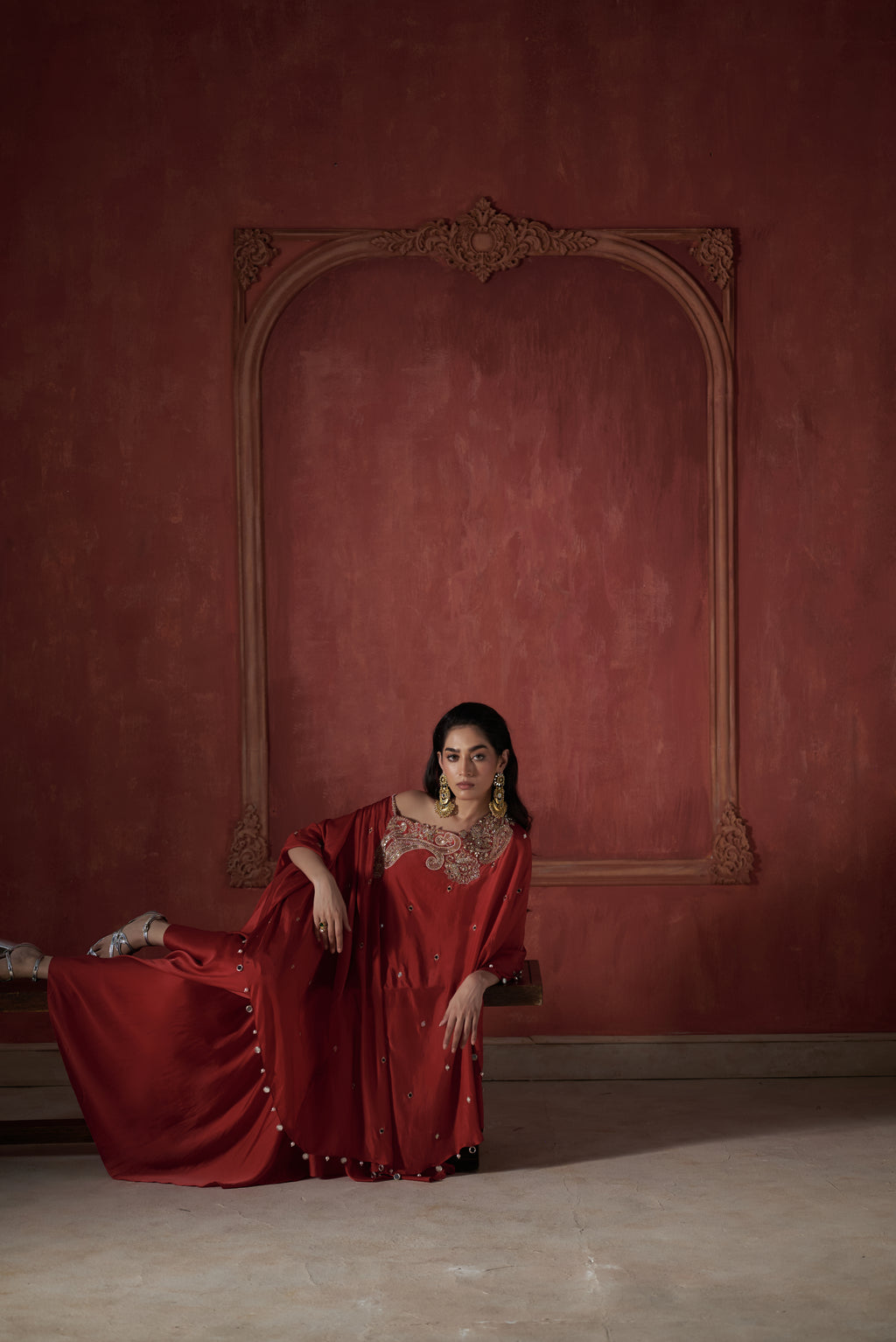 RED KAFTAN SET
