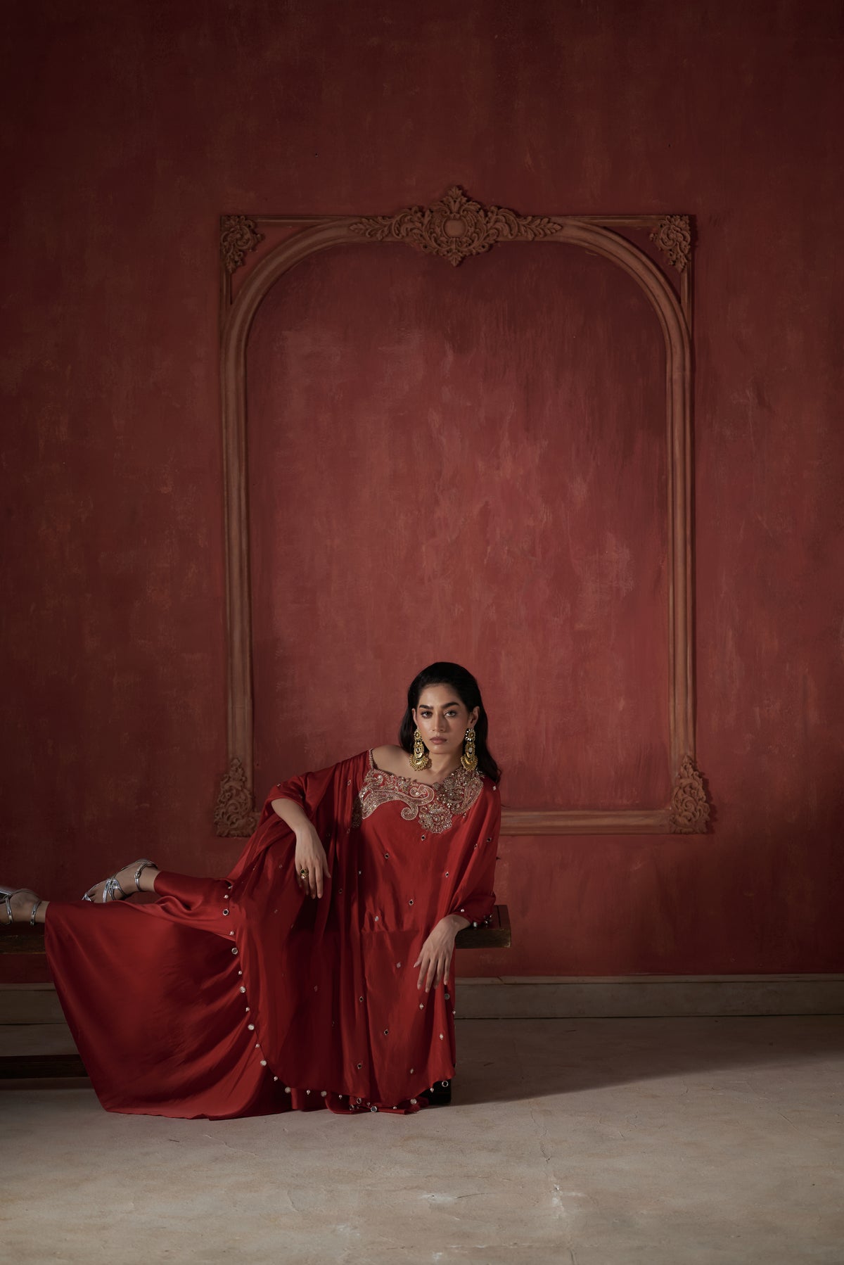 RED KAFTAN SET