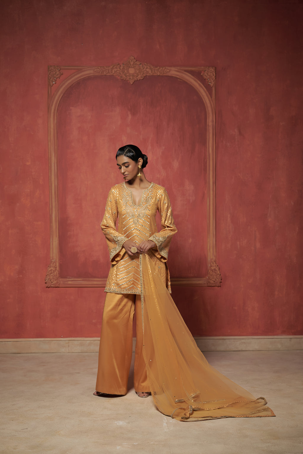ORANGE KURTA SET